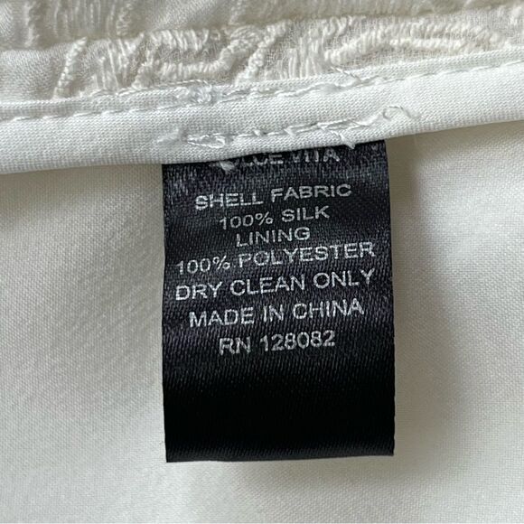 Dolce Vita Kloey Silk Embroidery Lace Mini Dress Size Large White Fit & Flare - Picture 13 of 14